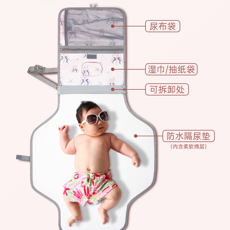 Túi Đựng Bỉm Đa Năng Nhỏ Gọn Không Phai Màu