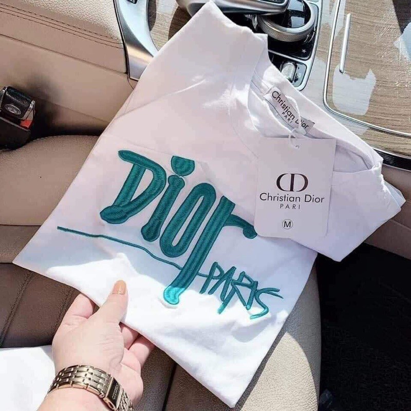Áo thun nữ - áo phông nam đính đá chất liệu vải cotton co giãn 4 chiều mềm mịn from rộng dior | BigBuy360 - bigbuy360.vn