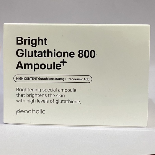 Tế bào gốc truyền trắng Bright GLUTATHIONE 800mg+ Ampoule Peacholic mẫu mới trắng da kiềm dầu MÓM COSMETICS