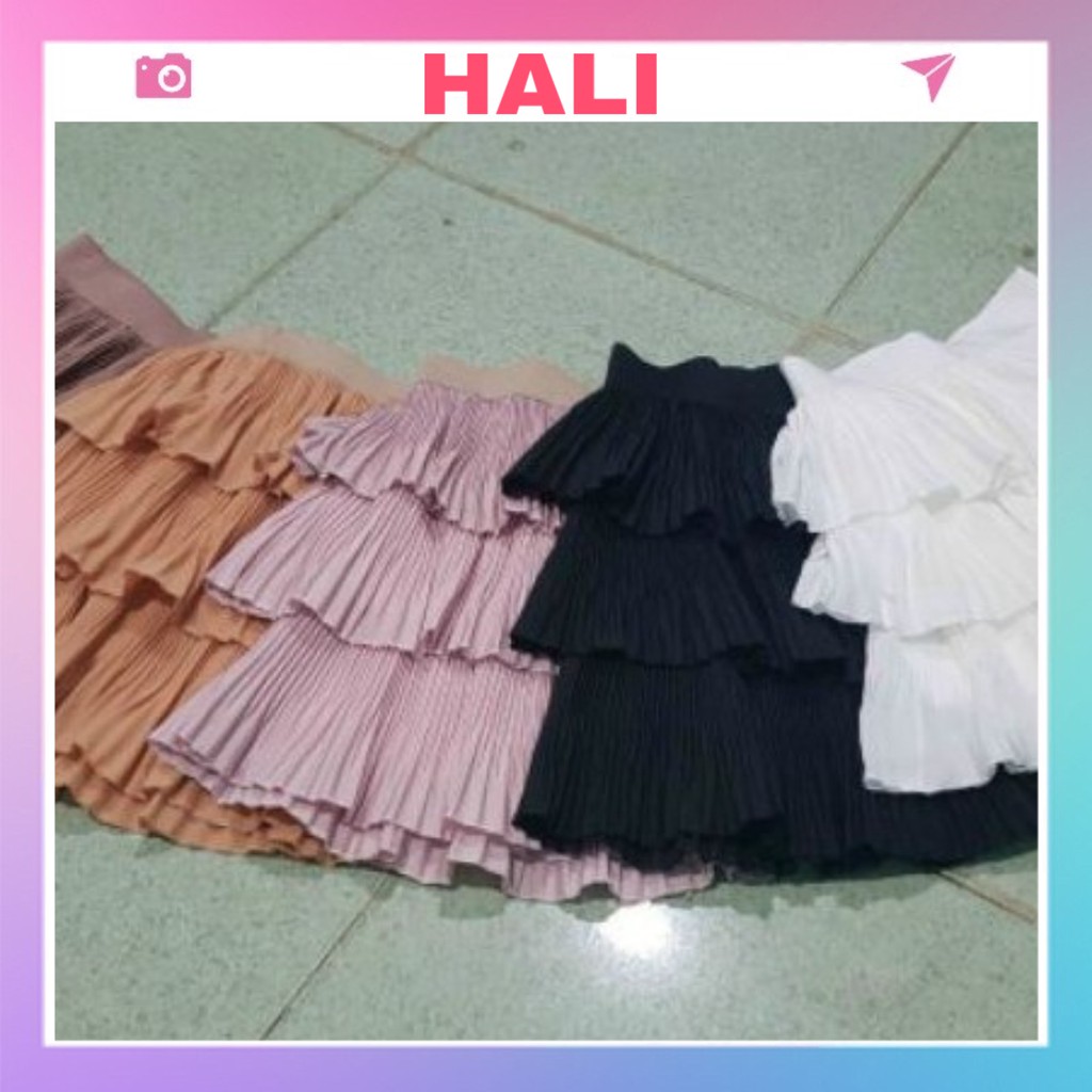 CHÂN VÁY VOAN NHÚN DÁNG 3 TẦNG NGẮN CẠP THUN CO GIÃN | BigBuy360 - bigbuy360.vn