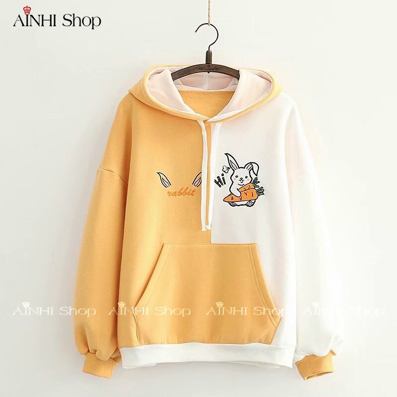 Áo Hoodie Nữ ❤️FREESHIP❤️ Áo Khoác Hoodie (Thỏ Cầm Carot) Vải Nỉ Nhiều Màu - Áo Hoodie Free Size Dưới 60kg | BigBuy360 - bigbuy360.vn