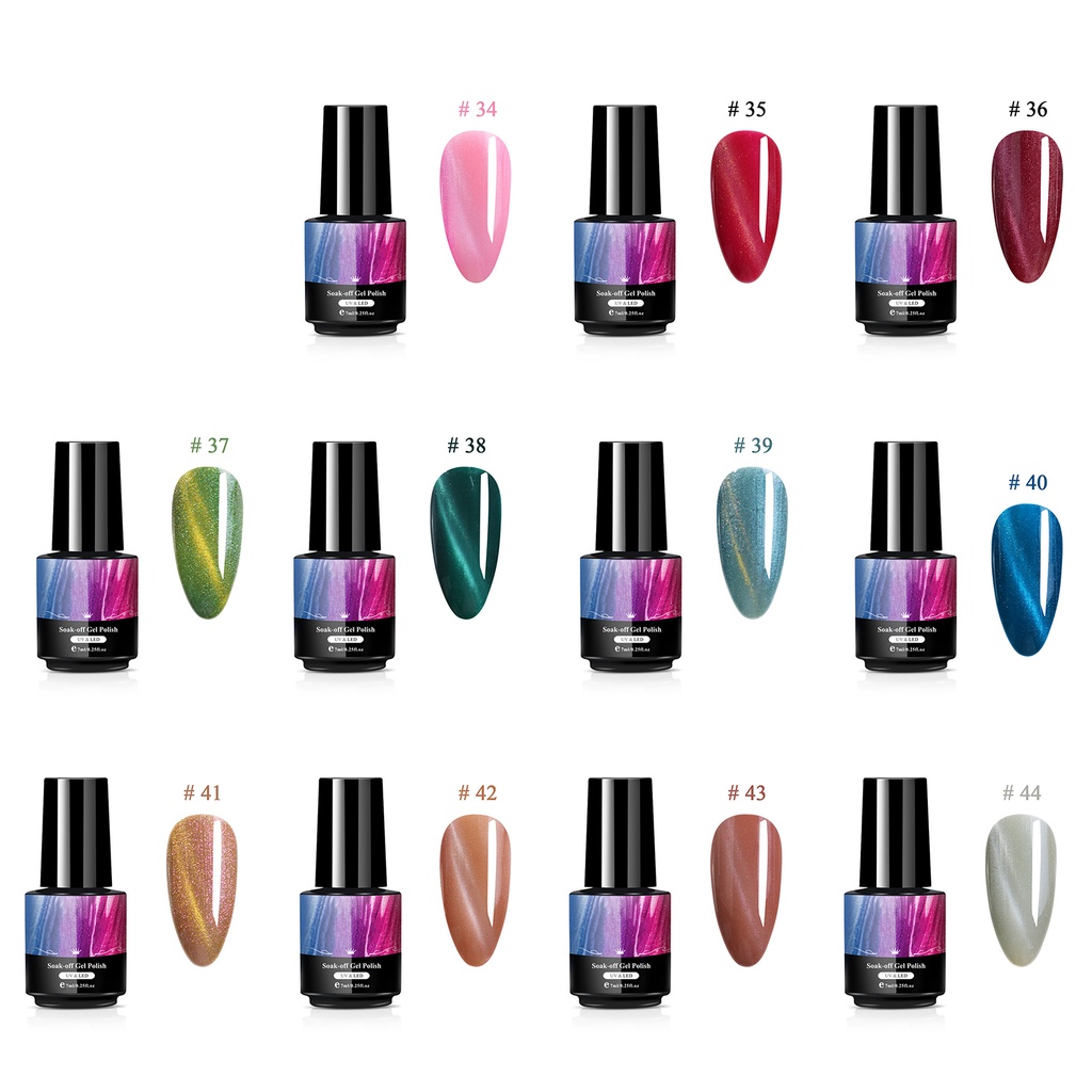 [Hàng mới về] Gel sơn móng tay bóng hiệu ứng mắt mèo 5ml màu sắc bắt mắt thời trang