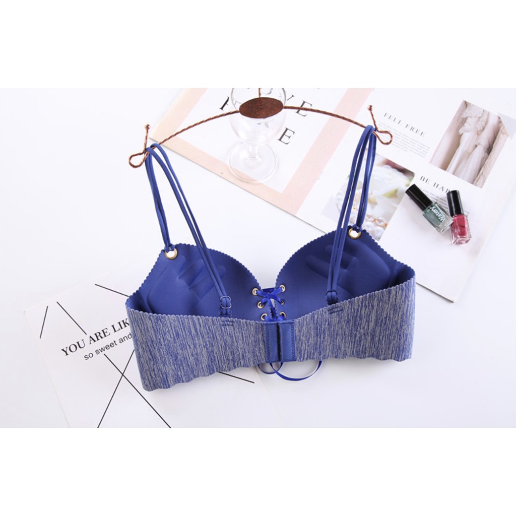 Áo Lót Su Vân Xước Không Gọng Đệm Bàn Tay Thông Hơi Nâng Ngực AL17