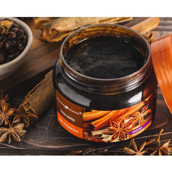 Tẩy da chết toàn thân quế hồi cà phê 380g Nga
