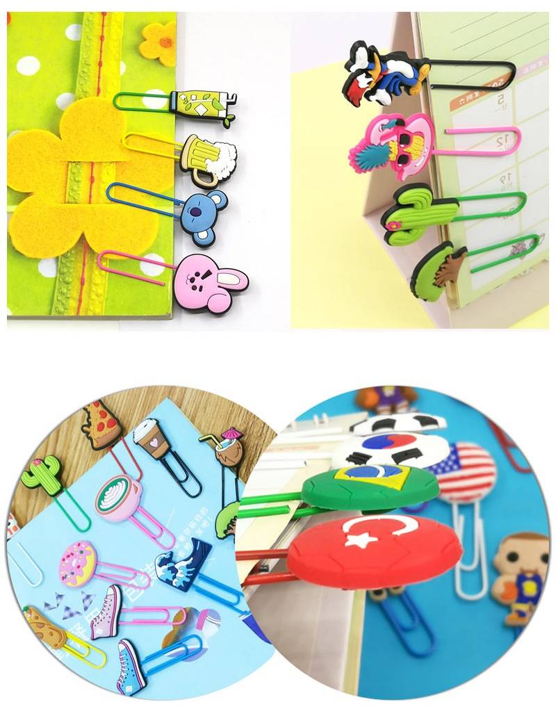 Kẹp giấy hình hoạt họa dễ thương KPOP BTS BT21 Kawaii Cartoons School Office Supply Paper Clip Bookmark Gift Stationery For Book Accessories Teacher Gifts CHIMMY COOKY KOYA MANG RJ SHOOKY TATA