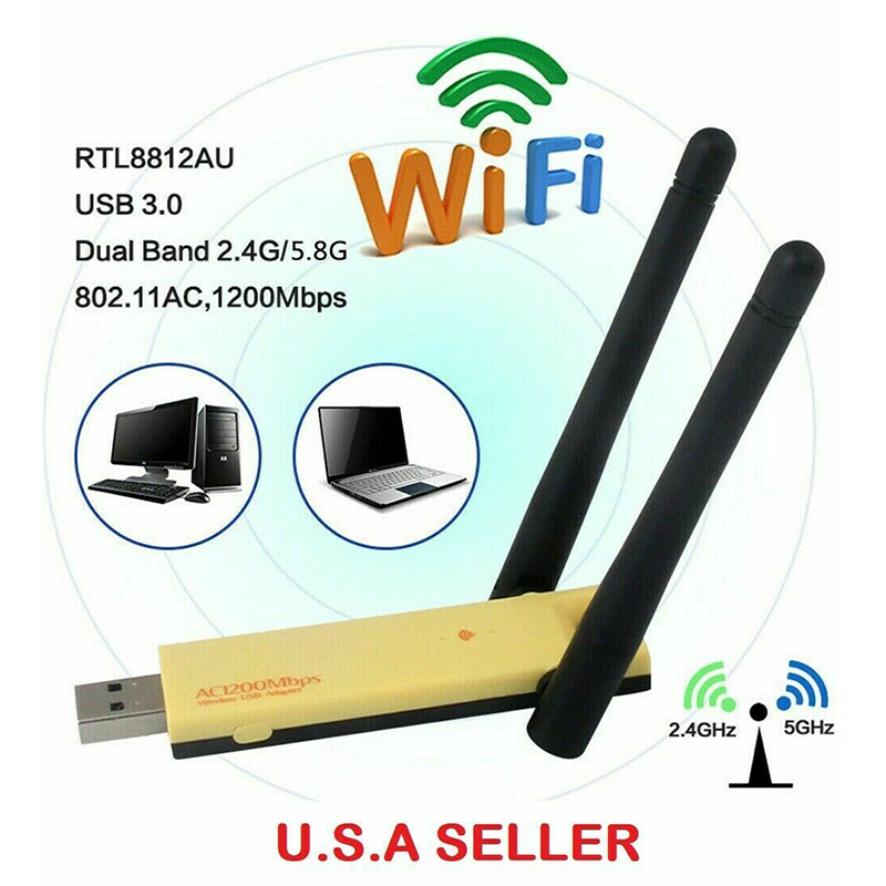Ăng Ten Thu Sóng Wifi Băng Tần Kép Usb 3.0 1200mbps Ac1200 5ghz | BigBuy360 - bigbuy360.vn