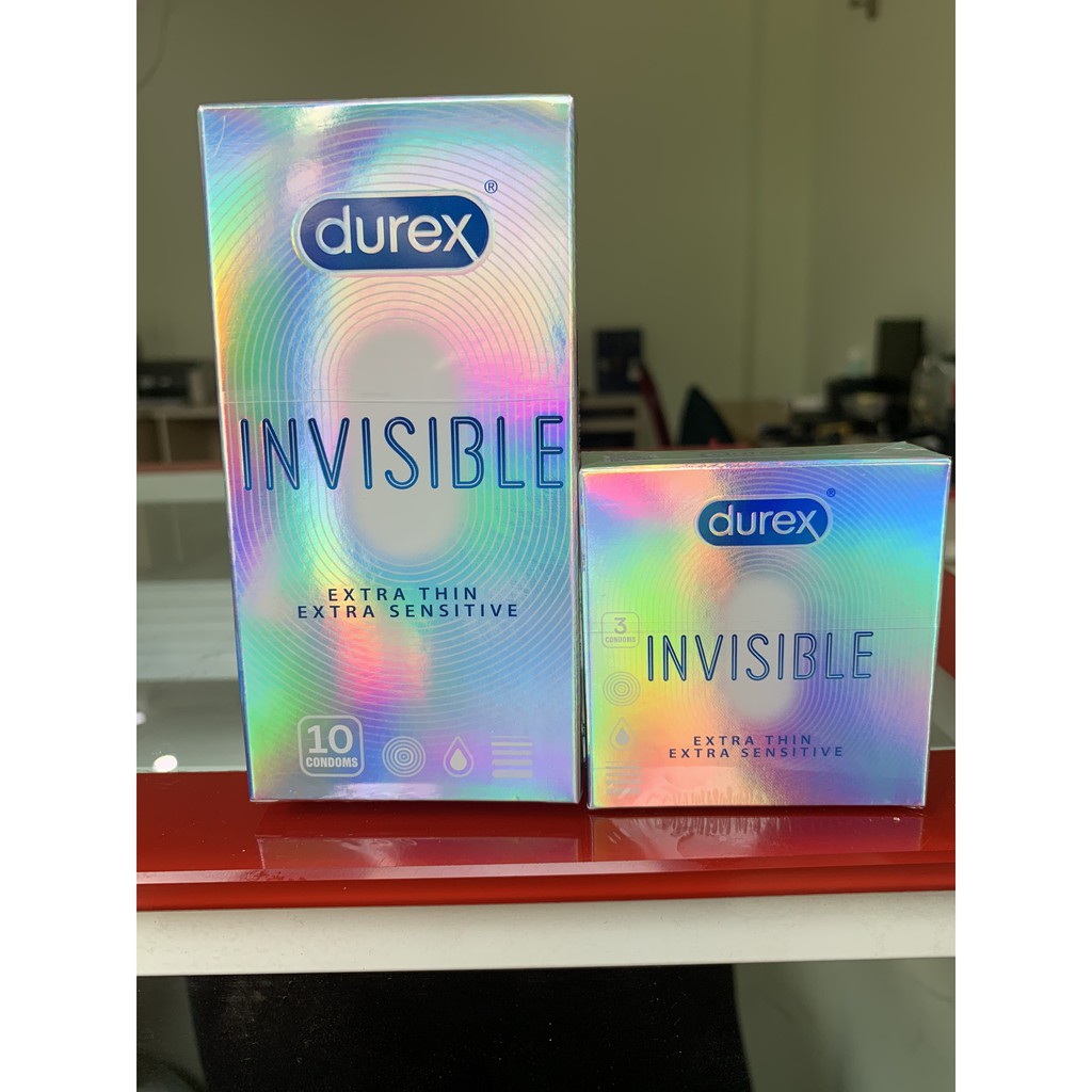 Bao Cao Su Siêu Mỏng Durex Invisible ( 3 Cái & 10 Cái)