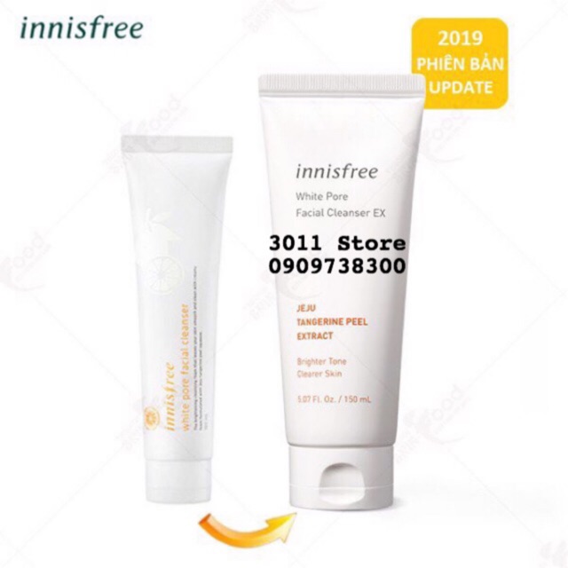 (MẪU MỚI 2020) Sữa Rửa Mặt Innisfree Brightening Pore Facial Cleanser