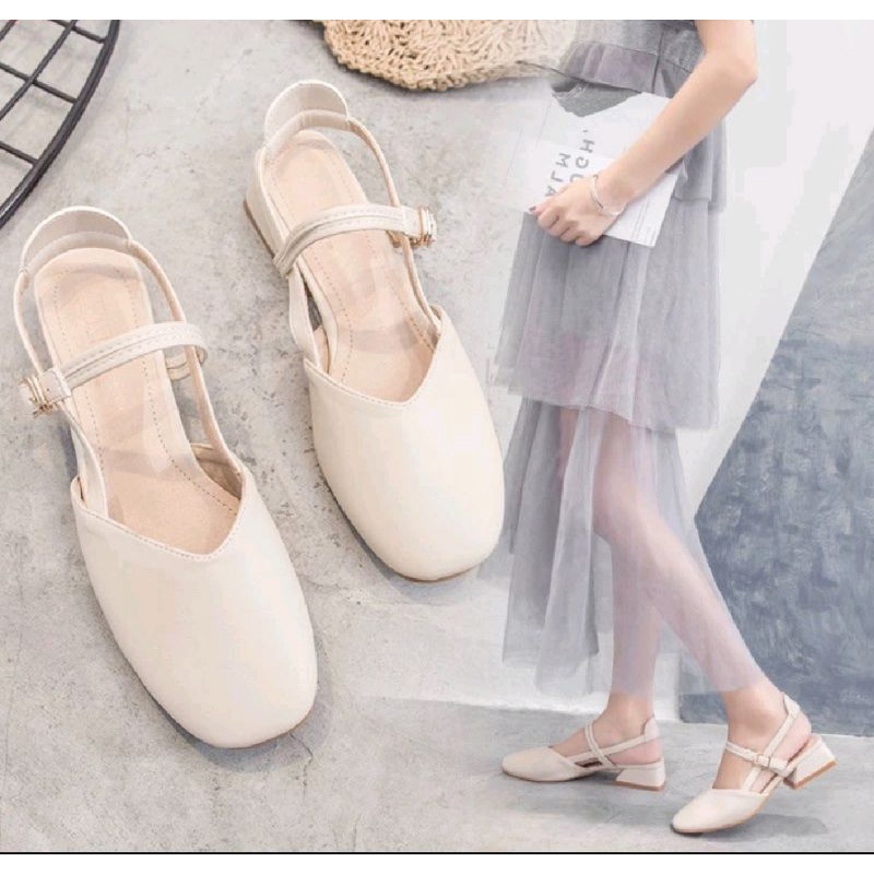 Giày nữ cao cấp màu kem