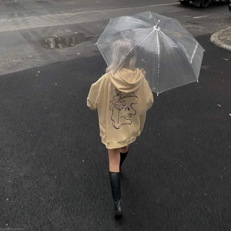 Hoodie SADBOIZ Vintage Sadstory Nam Nữ , Áo Khoác Nỉ Sad Story Màu Cream Limited Full Tag Logo Mặt BuồnSATO SHOP UNISEX