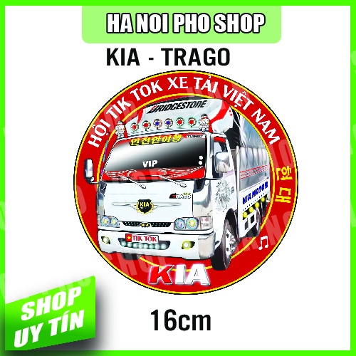Cặp 02 tem KIA Trago K165 K140 K190 Phản quang, chống nước