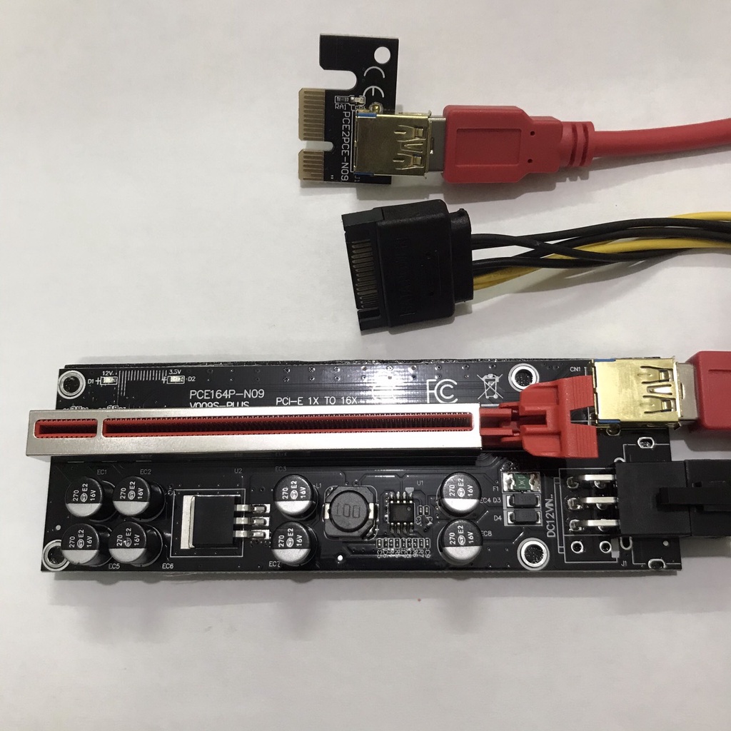 ( Mới) Dây cáp Riser USB 3.0 Nối Dài VGA từ PCI-E 1x to PCI 16x viền kim loại siêu bền