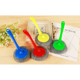 DỤNG CỤ CỌ XOONG NỒI [SIÊU BỀN] CÓ TAY CẦM BÚI SẮT TIỆN LỢI THÔNG MINH