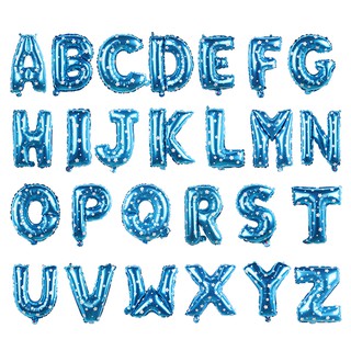 Bóng chữ cái màu xanh ghép tên trang trí sinh nhật party sự kiện