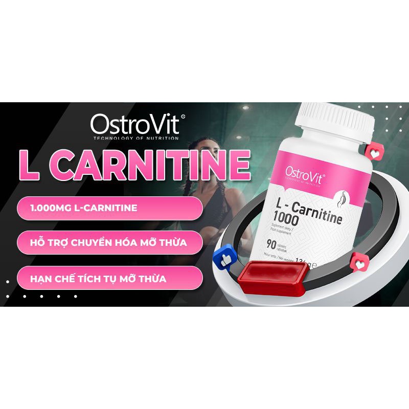Ostrovit L Carnitine 1000 Đốt Mỡ Giúp Thúc Đẩy Chuyển Hóa Mỡ Thành Nguốn Năng Lượng
