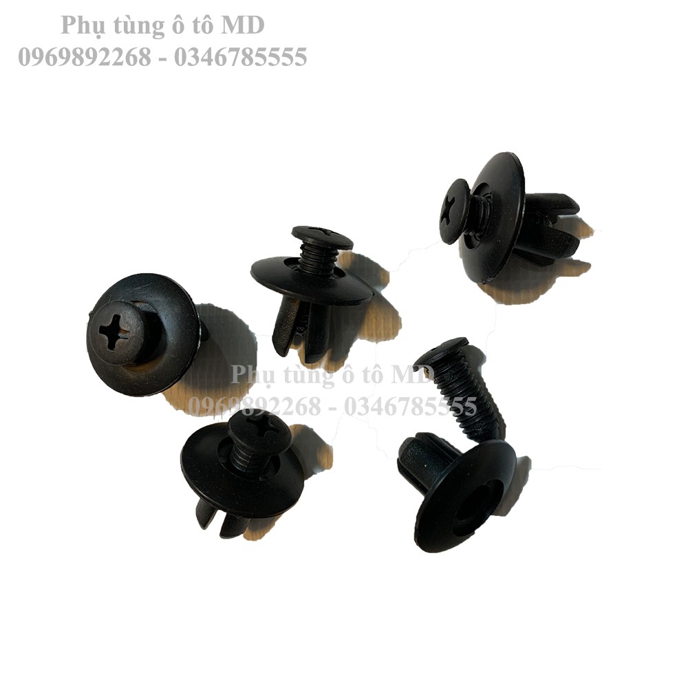 Vít Nhựa Bắt Cản Trước , Sau( ba đờ sốc ) Xe ô tô , Đường Kính 4/6/8/10mm Phù Hợp Với Nhiều Dòng Xe. Gói 100 Đôi ( 200c)