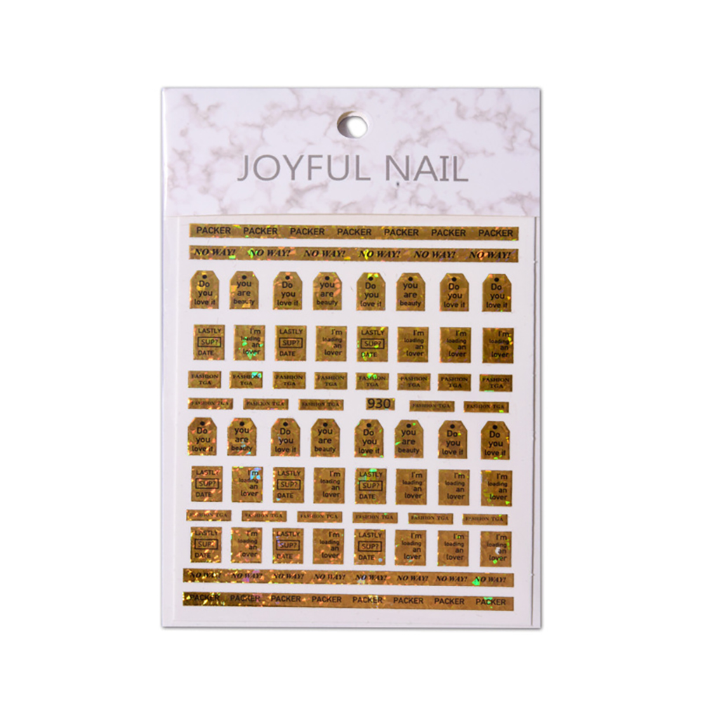 [Hàng mới về] Miếng dán kim loại 3d trang trí móng tay nghệ thuật