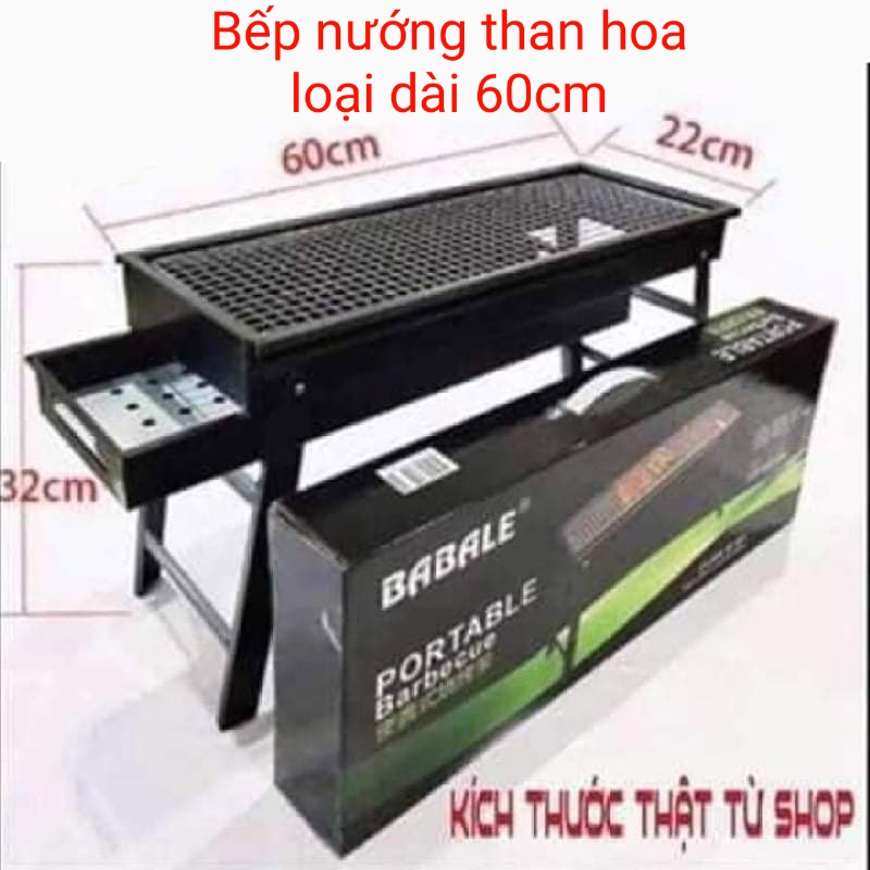 Bếp nướng than hoa không khói ngoài trời BBQ ( Loại dài 60cm )