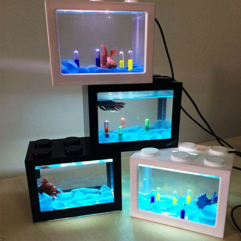 Bể Cá Mini Lắp Ghép Lego | Bể Betta Siêu Trong có thể dùng nuôi Bò Sát, trang trí tiểu cảnh Marimo