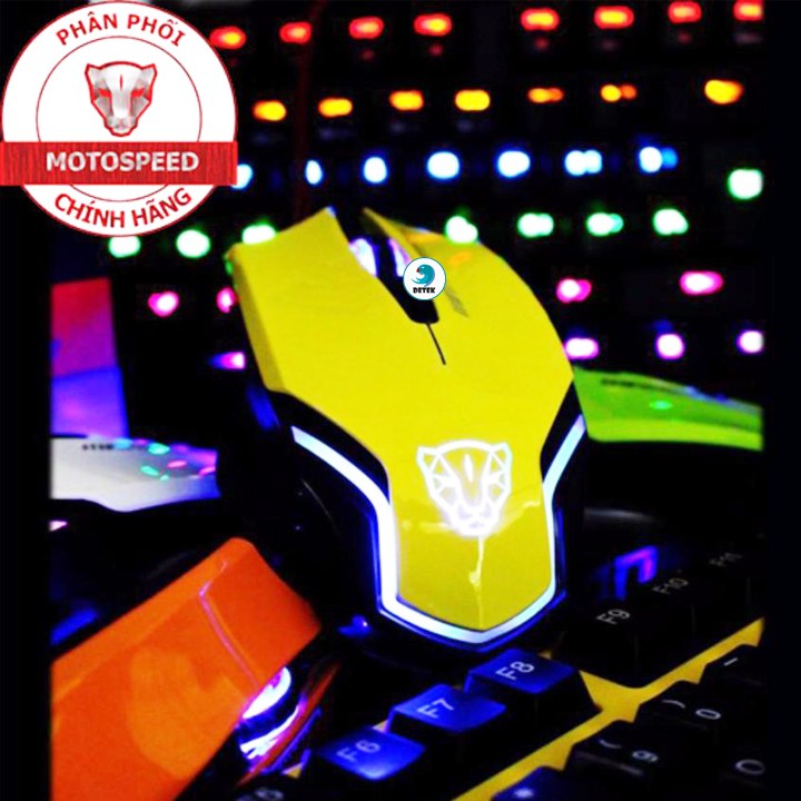 Chuột game thủ Motospeed V60 Optical Gaming Mouse (Vàng)