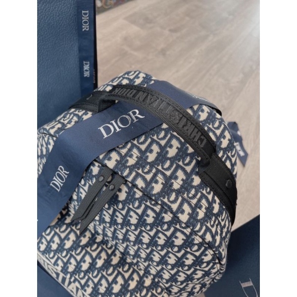 __Dior Backpack Blue Dior Oblique