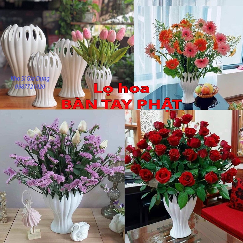 LỌ HOA BÀN TAY PHẬT SIZE 28 I Cắm được nhiều loại hoa