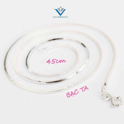 Dây chuyền bạc Dây mì trơn bạc ta_ Van jw