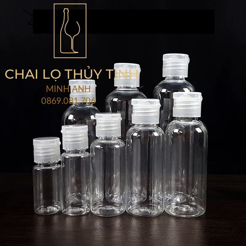 { BÁN SỈ/LẺ} CHAI NHỰA NẮP BẬT 30ml-50ml-100ml CHIẾT MỸ PHẨM, DUNG DỊCH