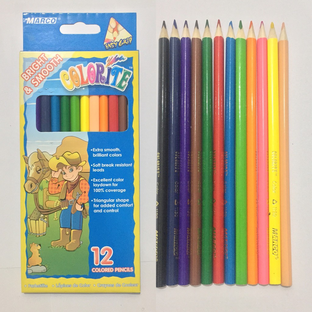 Bút chì màu Marco Colorite 12 màu hộp giấy 1150-12CB/ 12pcs Marco Colorite color pencils paper box 1150-12CB