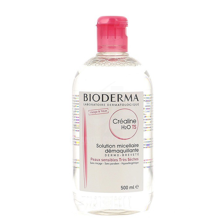 Nước tẩy trang Bioderma hồng Crealine H2O Dành Cho Da Nhạy Cảm 500ml (thái hà shop)