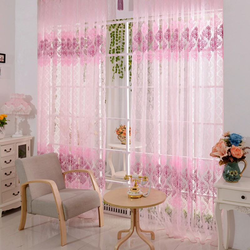 Rèm cửa sổ Voan In Hoa Xinh Xắn