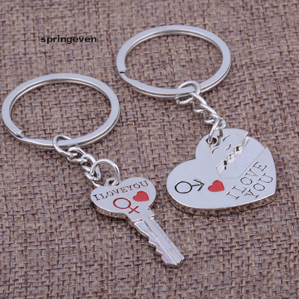 Set 2 Móc Khóa Hình Trái Tim Thời Trang Lãng Mạn
