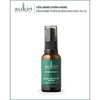 Serum Cấp Ẩm Tái Tạo Và Phục Hồi Da Sukin Super Greens Facial Recovery Serum 30ml