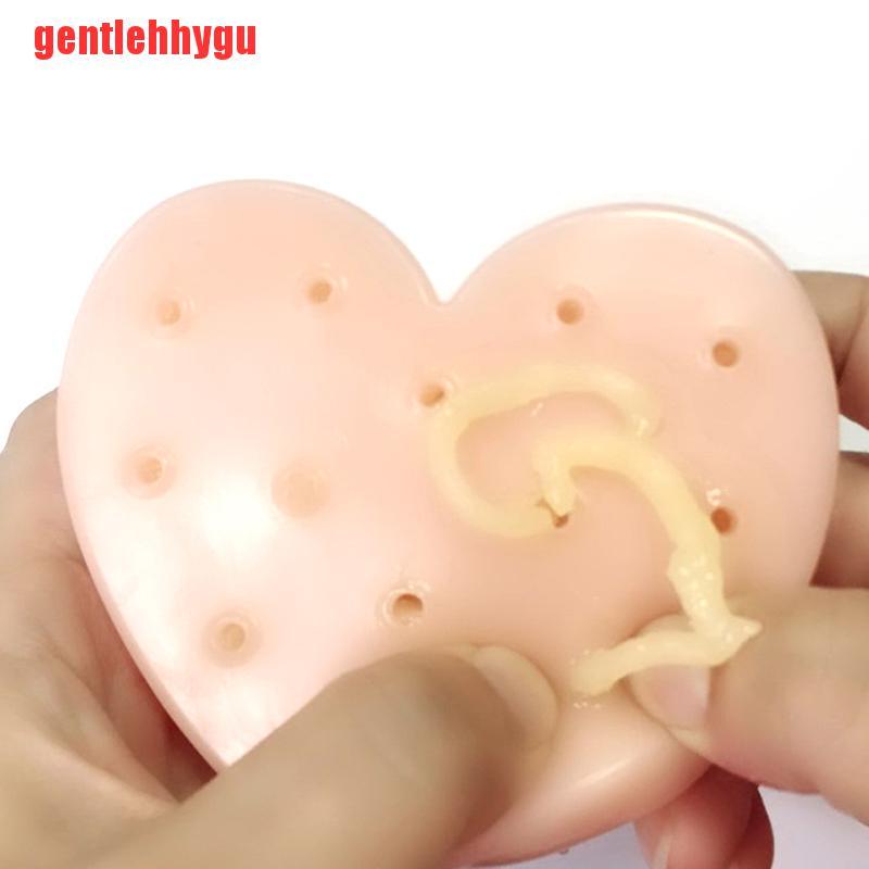 [gentlehhygu]Heart Shape Funny Squishy Pimple Remover Squeeze Toys With Refillable Pimple Toy