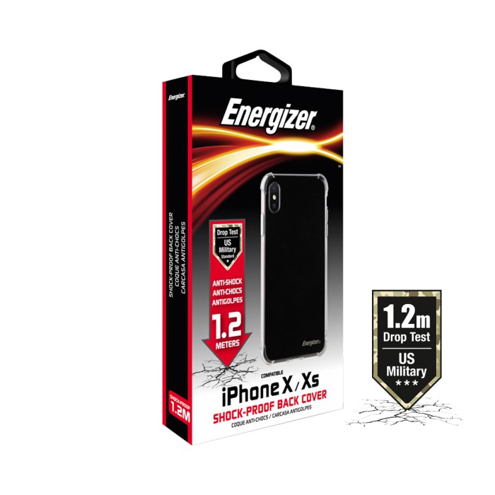 Ốp lưng Energizer chống sốc 1.2m cho iPhone X/Xs - CO12IP58