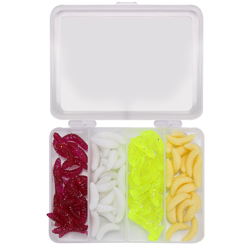 Set 100 Hạt Bắp Giả Mềm Làm Mồi Câu Cá 2cm 0.5g