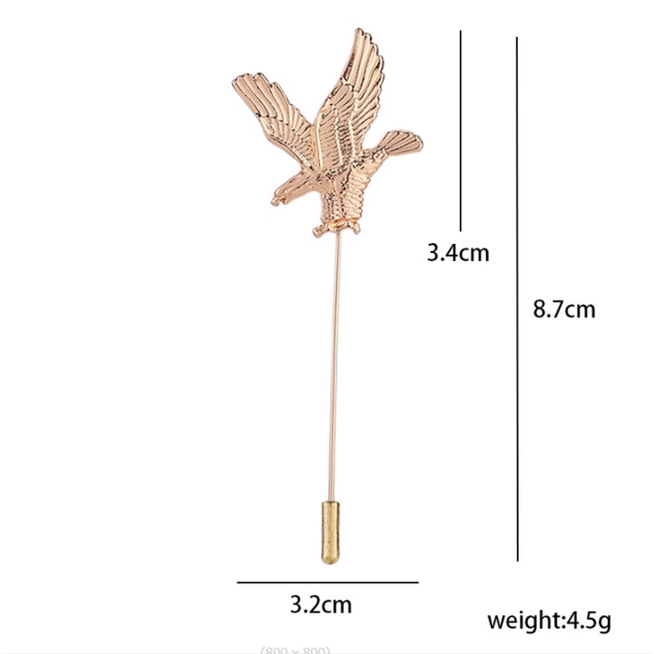 Trâm cài áo Vest Nam hình cánh chim đại bàng, Lapel Pin thời trang TR-109