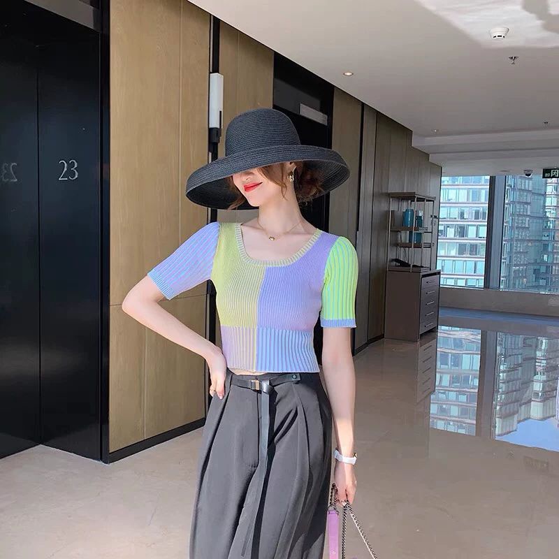🍓🍓Áo croptop mongtoghi tay lỡ như ảnh phối màu cute new 99