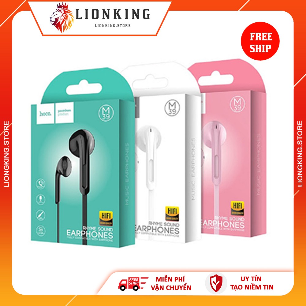 Tai nghe nhét tai ip FS50K Tai nghe Hoco M39 chân tròn,jack 3.5mm cho ip 5/6/6s/6sPlus/6Plus
