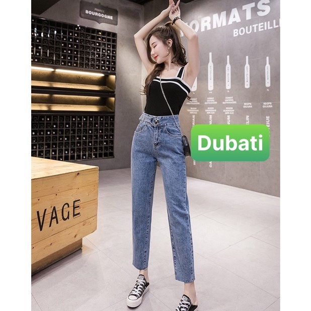QUẦN JEAN NỮ CHẤT KHÓA KIỂU NÚT DÂY LƯNG CAO NÂNG MÔNG SÀNH ĐIỆU HÀN QUỐC 2022- DB-125 -DUBATI FASHION