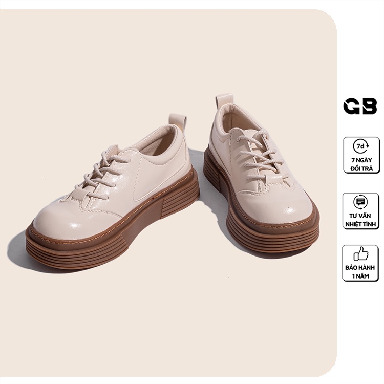 [Mã WABRMH99 giảm 12% đơn 99K]Giày Oxford Nữ Cổ Thấp Da Bóng Đế Cao 3 cm giayBOM B1630