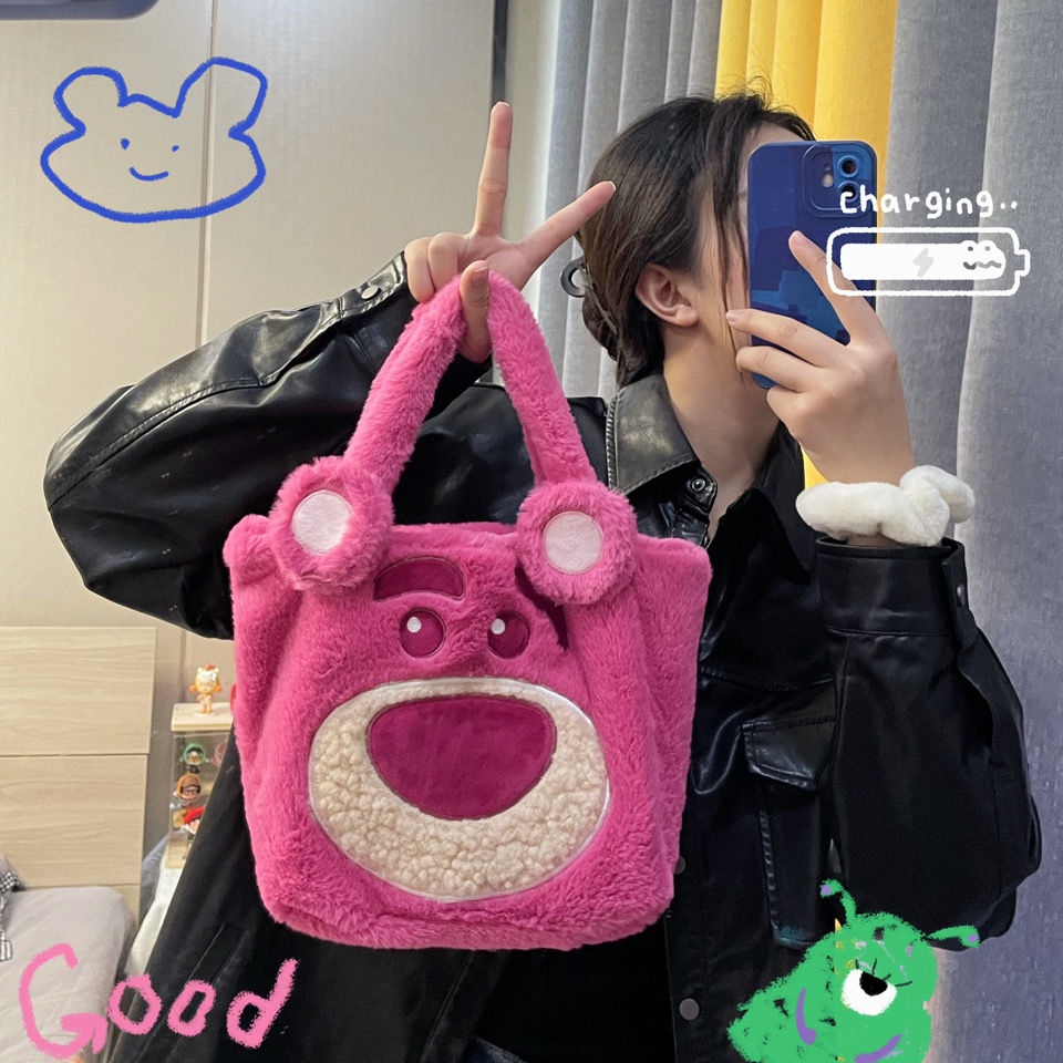 DISNEY Túi Xách Hình Gấu Hoạt Hình Nhồi Bông Phong Cách Lolita Đáng Yêu Cho Bé Gái