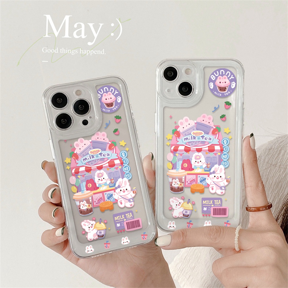 Ốp Điện Thoại Chống Sốc Họa Tiết Trà Sữa Cho iPhone 11 13 12 X XS Pro Max XR 12 13