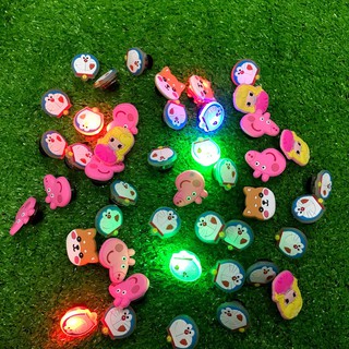 Nút gắn dép , sticker, jibbitz đèn led