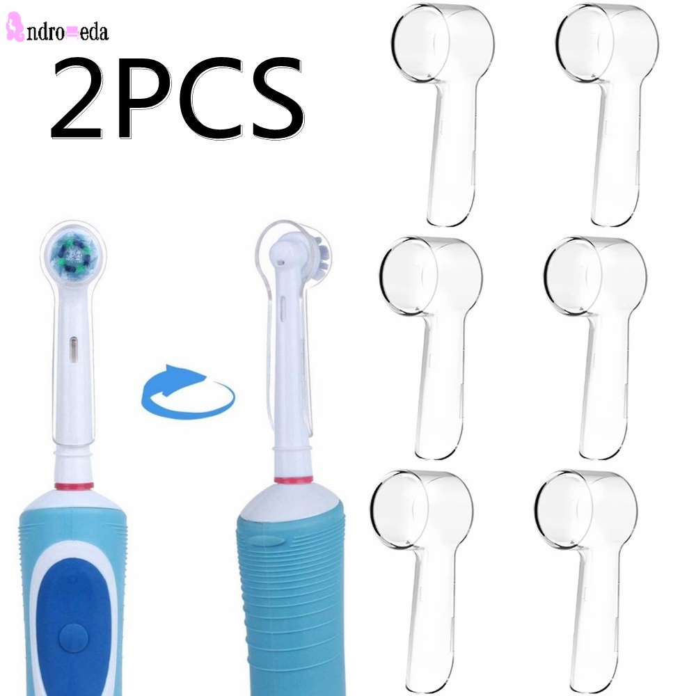 Set 2 Vỏ Bọc Bàn Chải Đánh Răng Điện Trong Suốt Chống Bụi