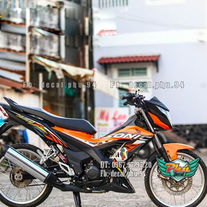 Tem rời Sonic cam đen (V)