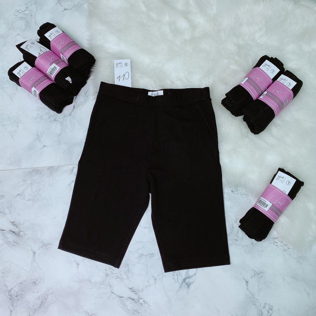 Quần legging nữ nâng mông lưng cạp cao vải thun dày dặn đùi ngố lửng ôm body bó mặc nhà tập gym | BigBuy360 - bigbuy360.vn