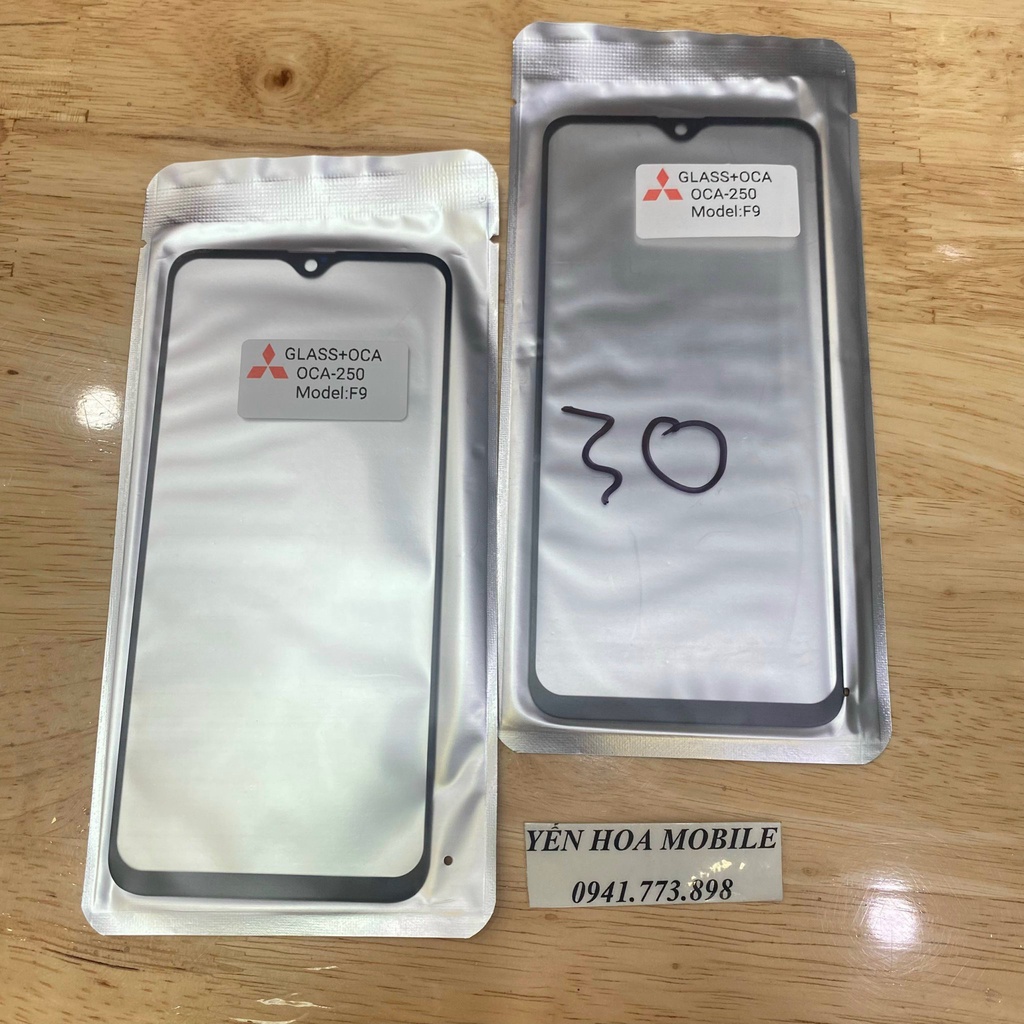 Kính ép liền keo oppo f9