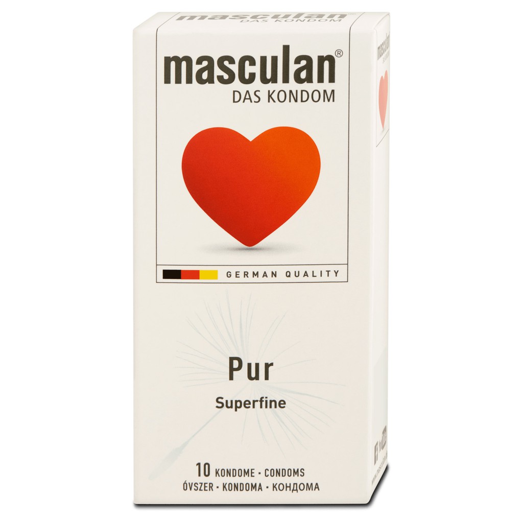 hộp 10c Bao cao su Masculan Pur siêu mỏng hương Vani