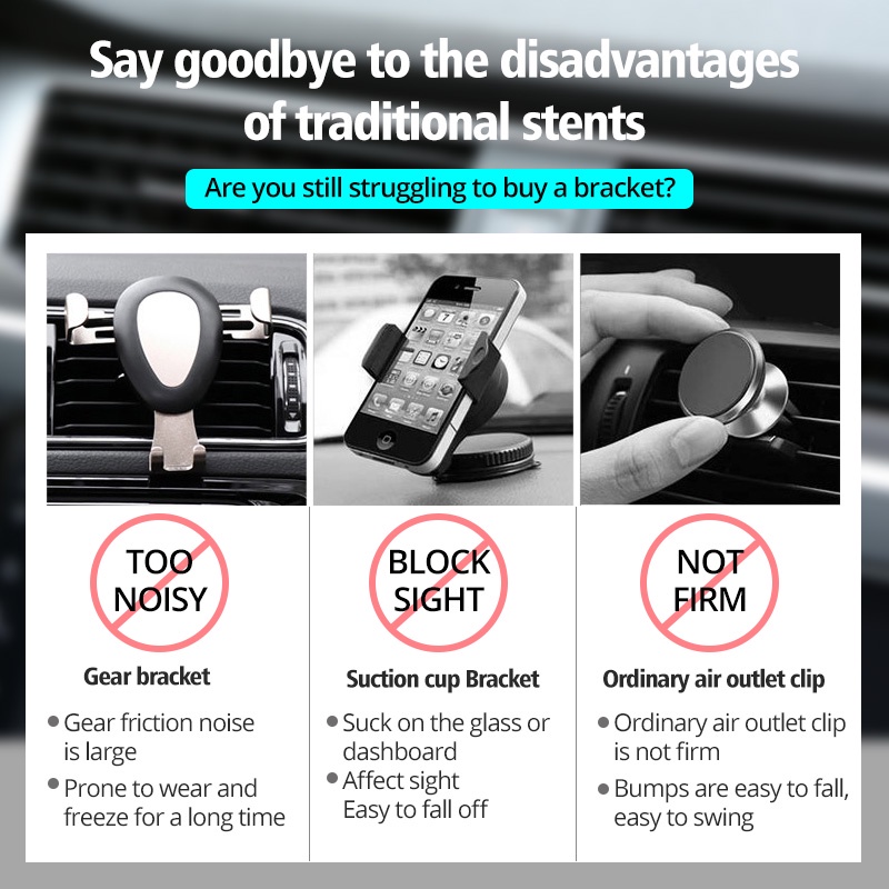 Giá đỡ điện thoại HdoorLink xoay 360 độ từ tính đa năng gắn cửa gió điều hòa xe hơi